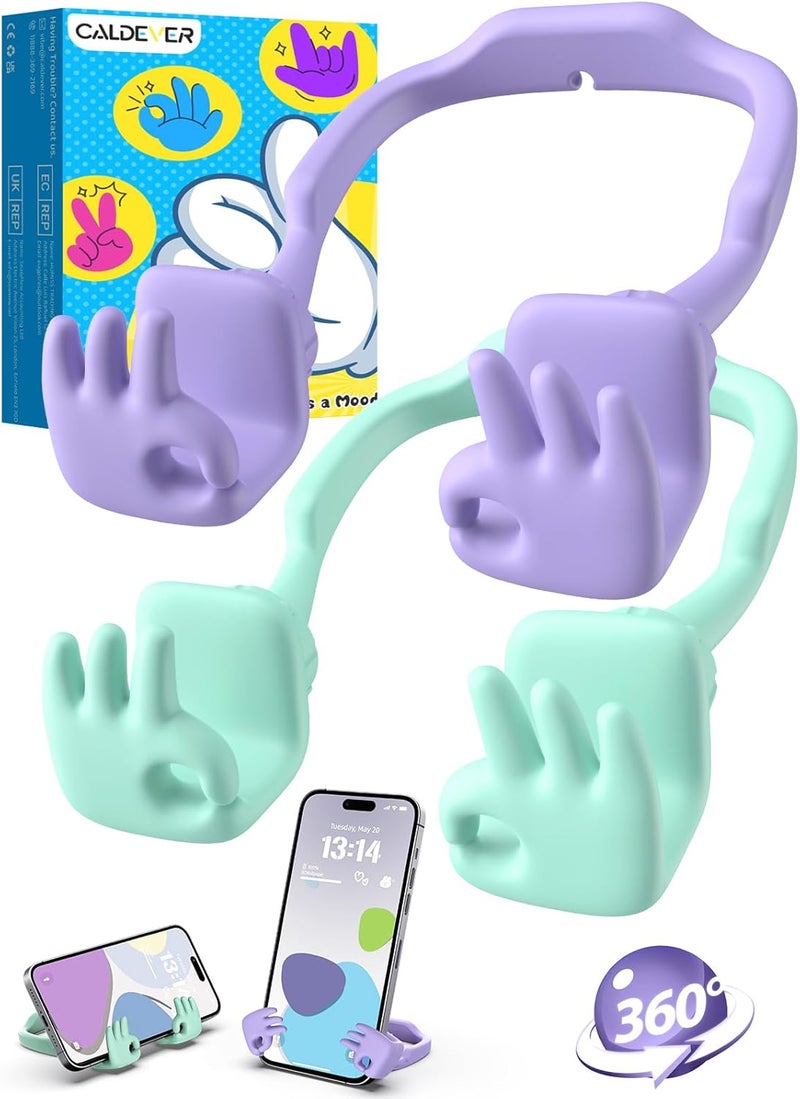 CALDEVER Valentines Day Gifts for Kids Teens Girls Women: Cell Phone Holder OK Sign Adjustable Phone Stand for Desk Gifts for Teenage Boys Mom Wife Her Adults Ideas Funny Cool Gadget Birthday Trendy Stuff - Image 1